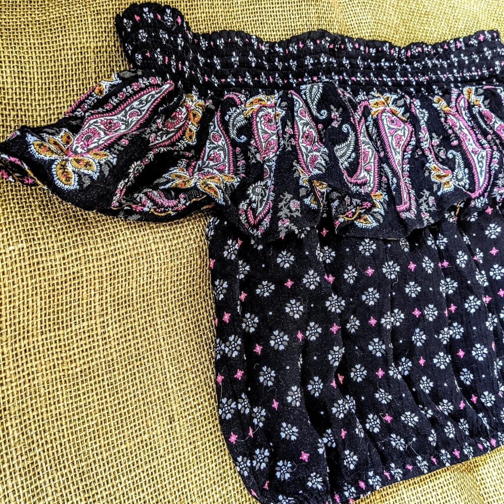 Cute Sweet Summer Hippie Vibes Ruffle Crop Top Fun - Picture 7 of 14